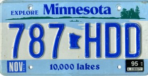 Minnesota License Plate Data